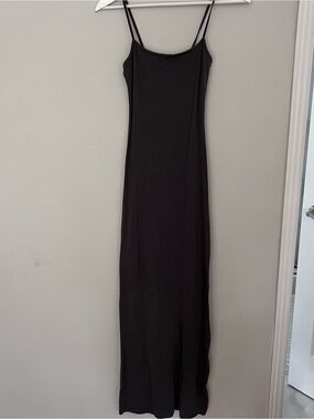H&M Grey Strappy Maxi Slip Dress